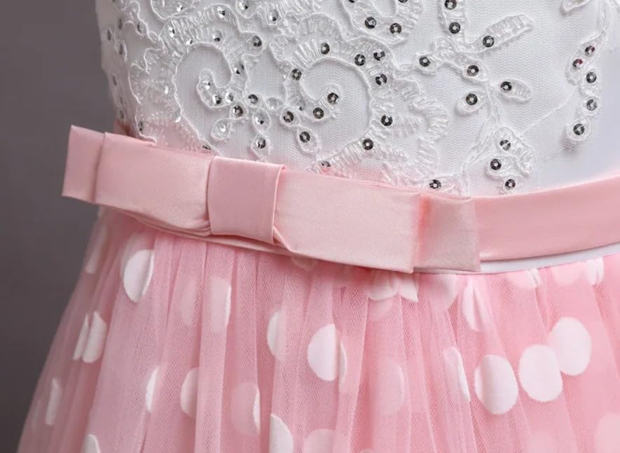 Long Tulle Dress with Polka dots and lace for Bridesmaids and Birthdays - G0090