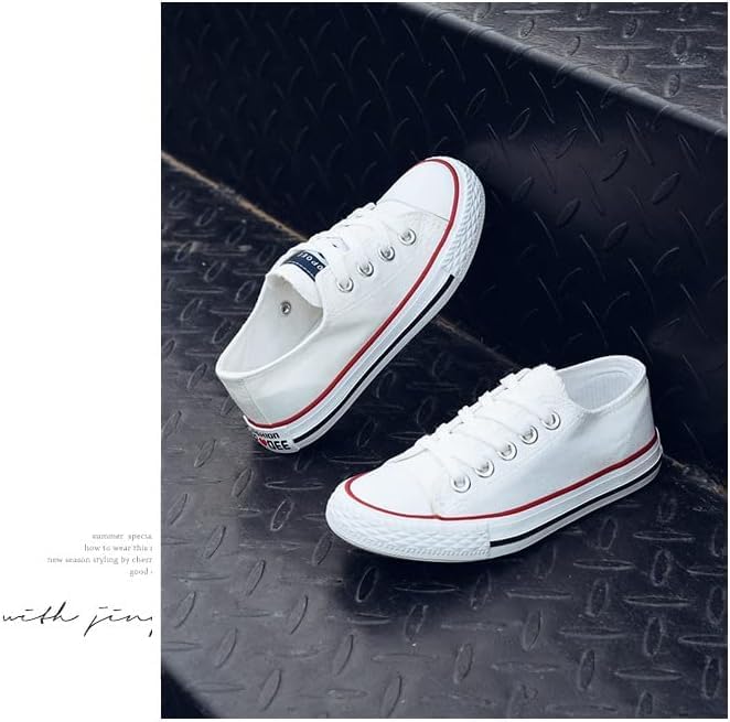 Girl's Canvas Sneakers Casual Style Back to School Shoes - S0024