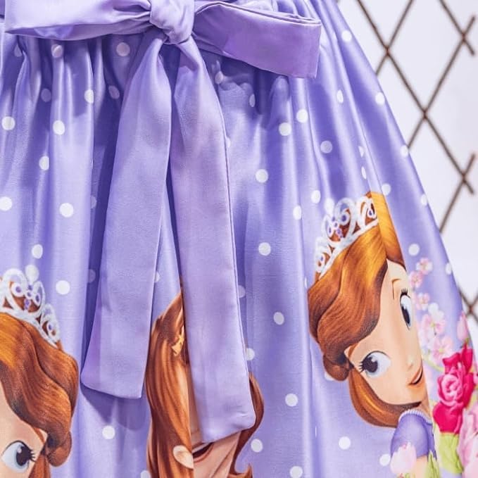 Girls' Princess Sofia Themed Purple Dress - G0070