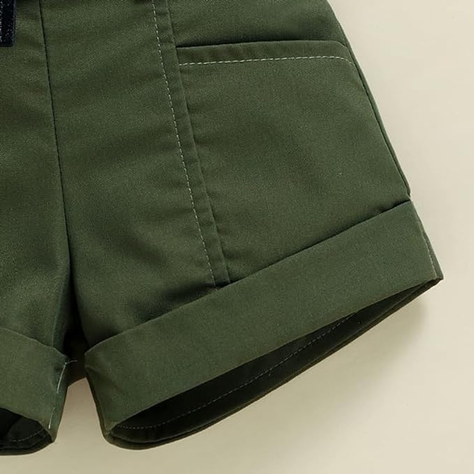 Girl Summer Clothes Halter Tops + Short 2 pieces Set