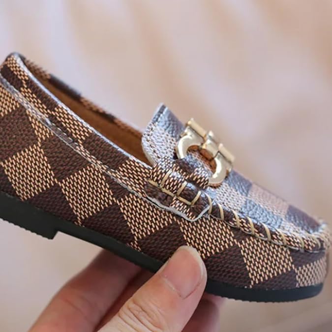 Boys Casual Dress Shoes Toddler Loafers Slip-On Flat Sole - S0019