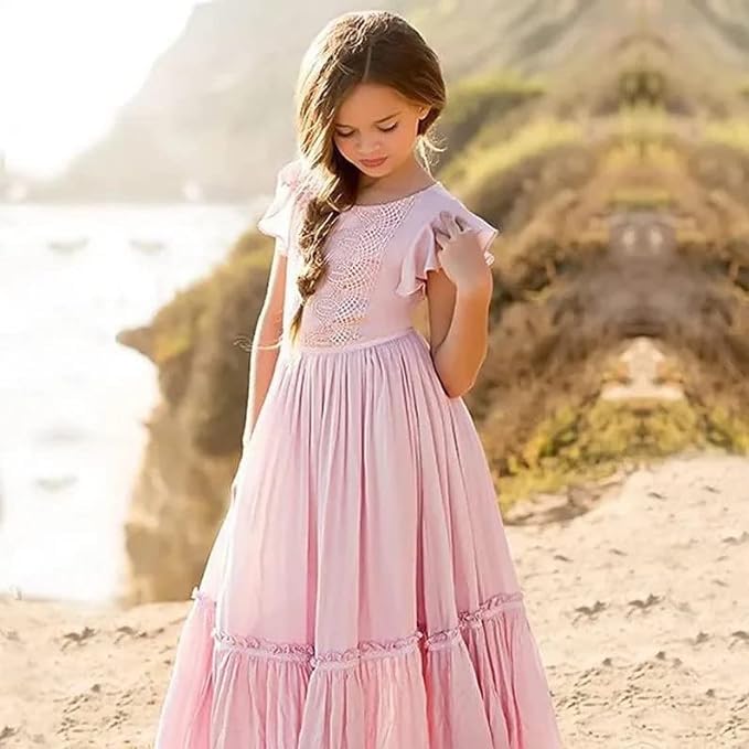 Boho Maxi Dress Dress for Girls A-line - Spring Dresses - G0020