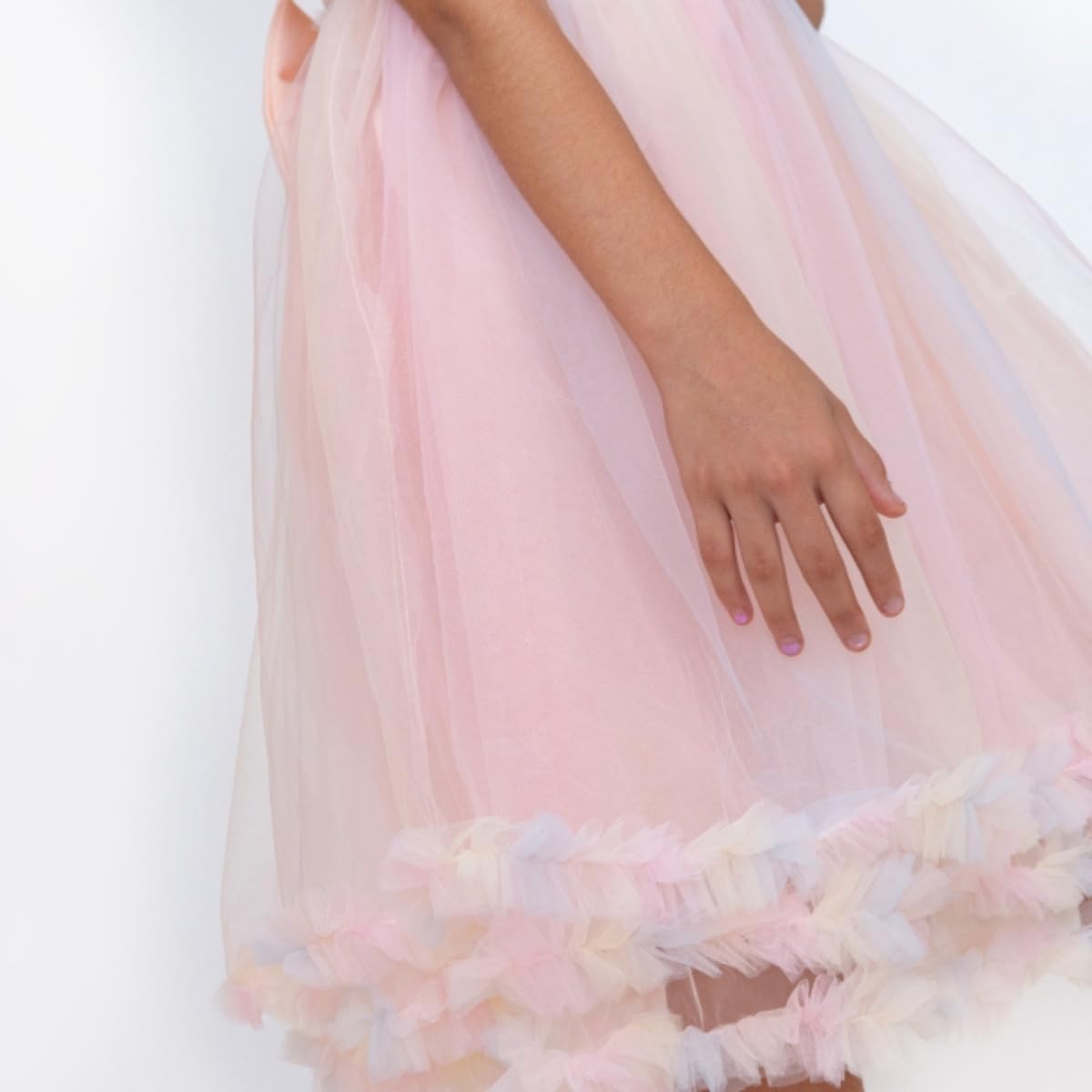 Girls' Pink Sequin and Tulle Dress - G0069