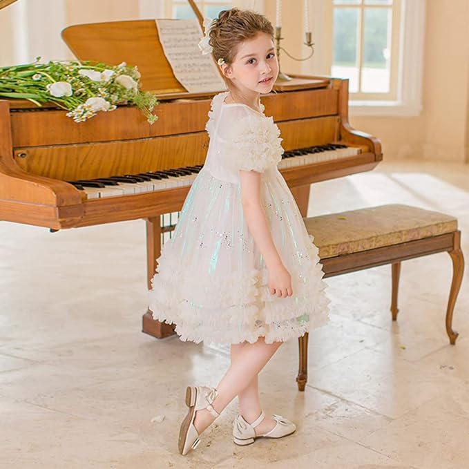 Girls Sequins Tutu Dress for Girls Wedding Party First Communion- G0064