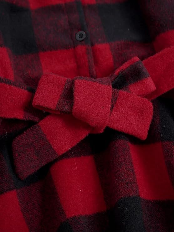 Winter Plaid Dress for Girls Special for Holidays G0137