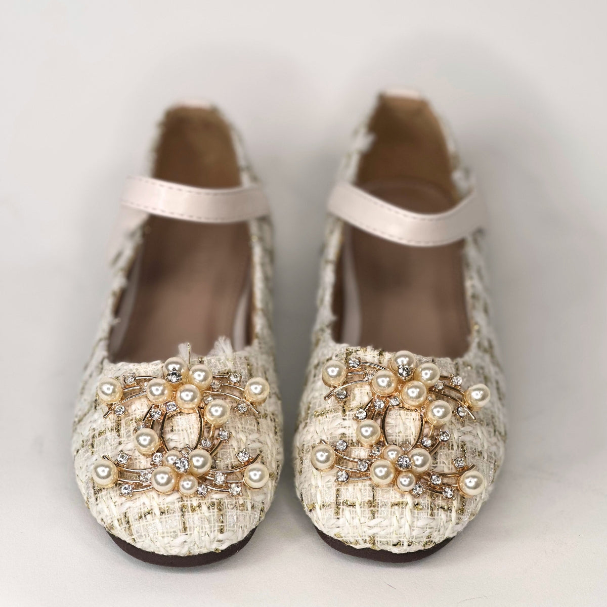 Princess Shoes with Pearls for Girls Mary Jane Style - S0060