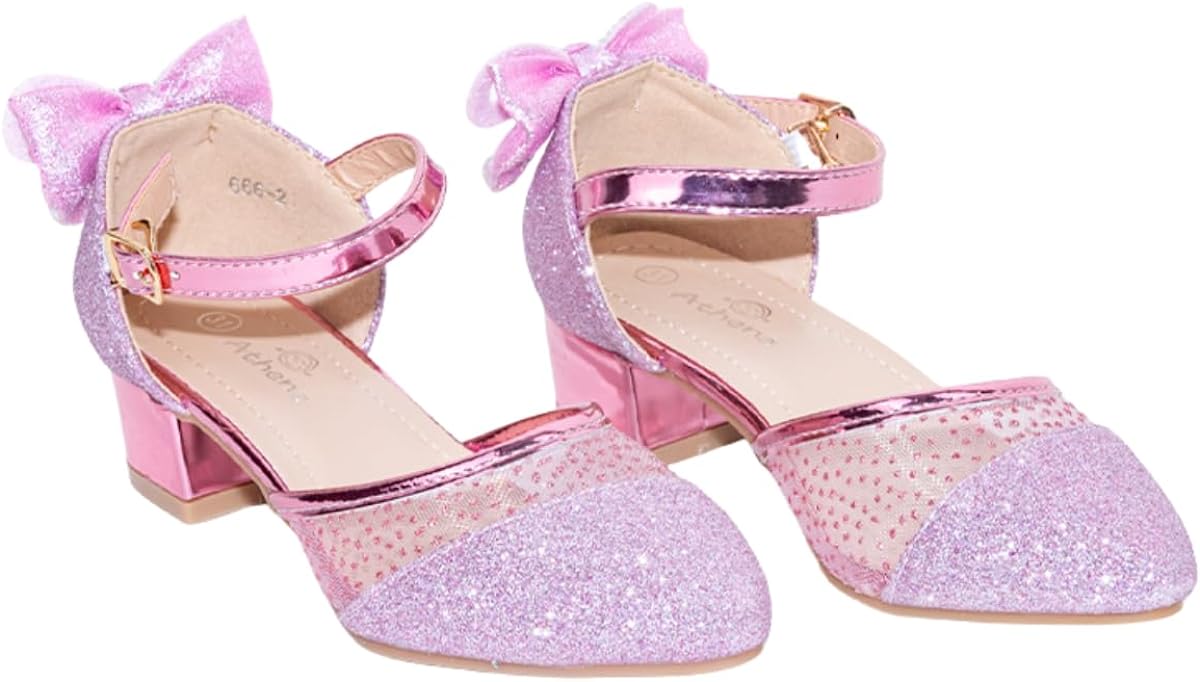Girl's Mary Jane Shoes Low Heels and Glitter