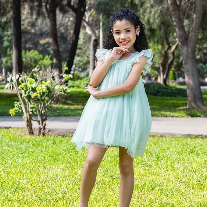 Layered Butterfly Tulle Tutu Summer Dress for Girls - G0081