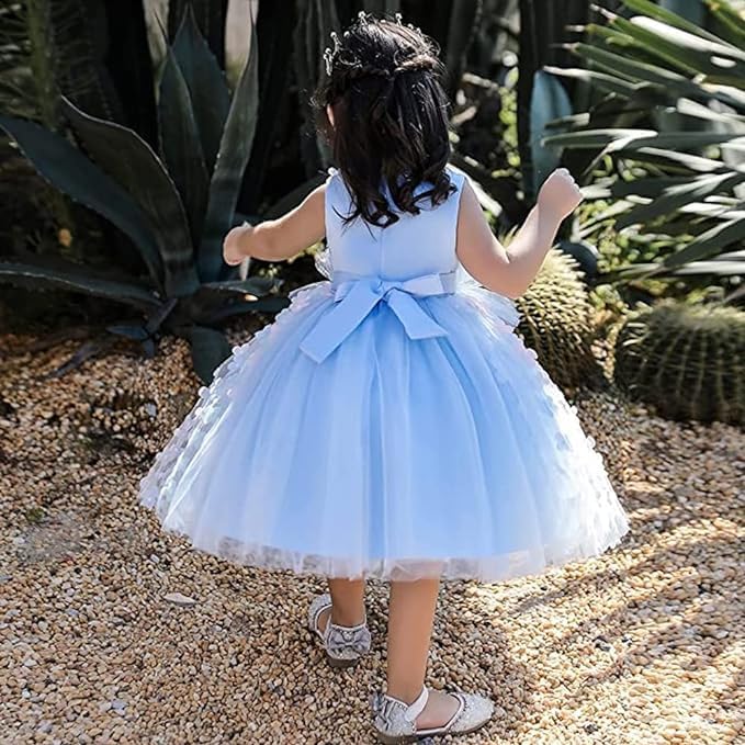 Tulle and Floral Wedding and Party Dresses for Girls - G0126