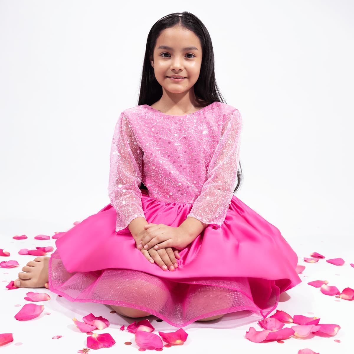 Sparkling Satin Princess Dress - G0121