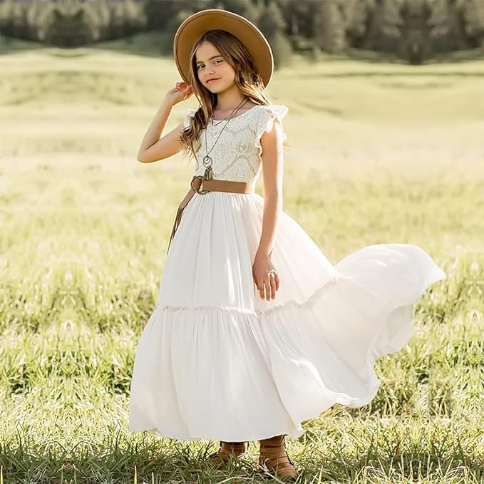 Boho Maxi Dress Dress for Girls A-line - Spring Dresses - G0020