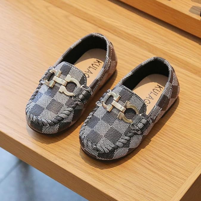 Boys Casual Dress Shoes Toddler Loafers Slip-On Flat Sole - S0019