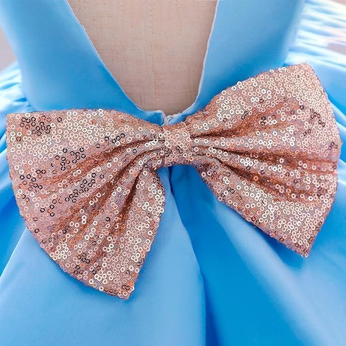 Satin dress and tulle skirt - Fall dresses for girls' birthdays - G0110