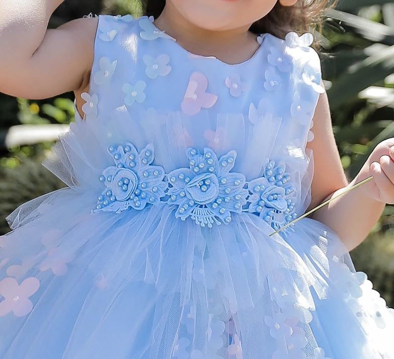 Tulle and Floral Wedding and Party Dresses for Girls - G0126