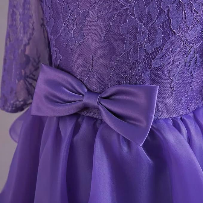 Embroidery Girl Dress with Cascade Organza Girl - G0031