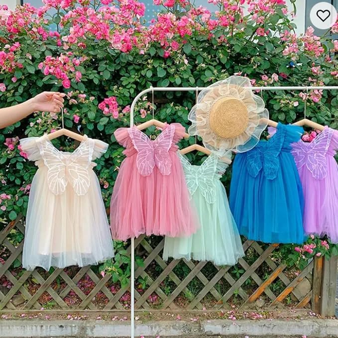 Layered Butterfly Tulle Tutu Summer Dress for Girls - G0081