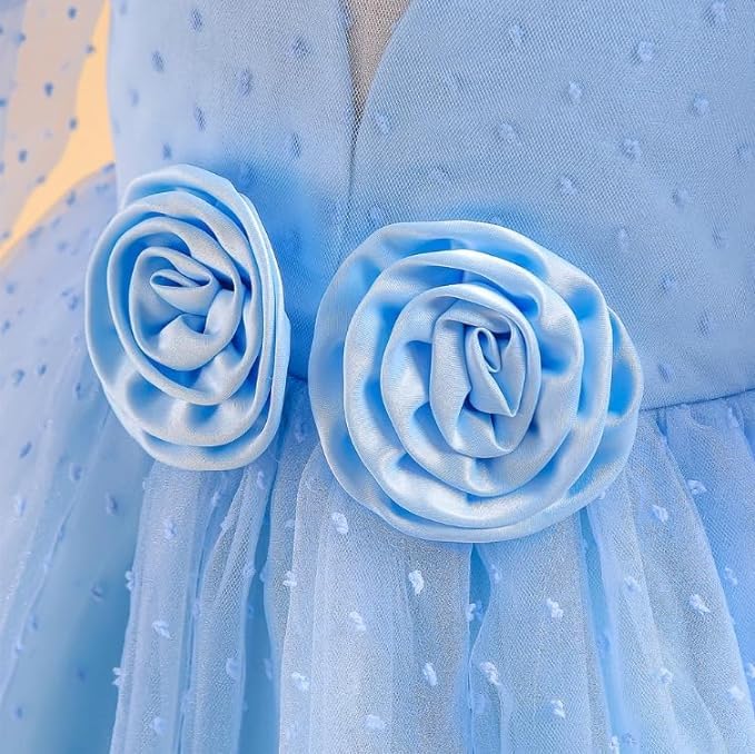 Princess Dress Long Sleeve Puffed Shoulders for Girls - G0098