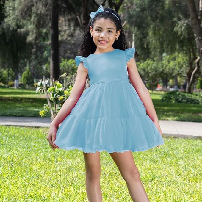 Satin Tulle Flower Girl Dress - G0114