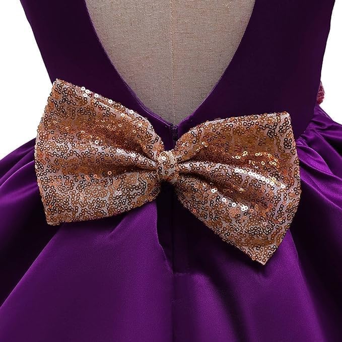 Satin dress and tulle skirt - Fall dresses for girls' birthdays - G0110