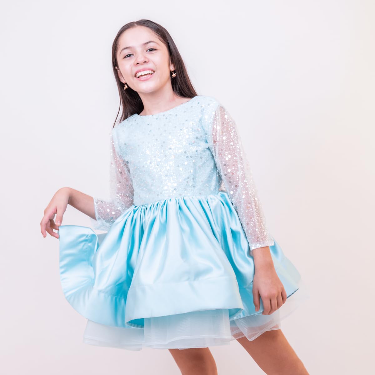 Sparkling Satin Princess Dress - G0121
