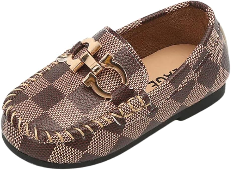 Boys Casual Dress Shoes Toddler Loafers Slip-On Flat Sole - S0019