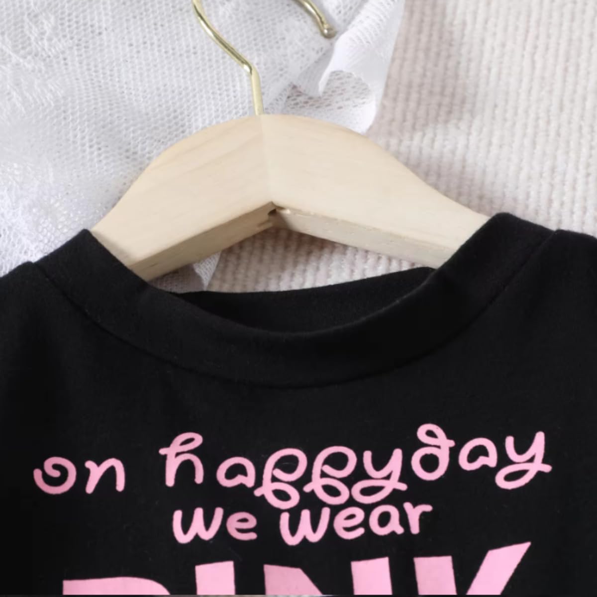 Girls Back to School T-shirt + Black Mesh Skirt