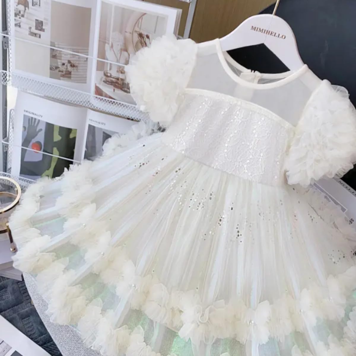 Girls Sequins Tutu Dress for Girls Wedding Party First Communion- G0064