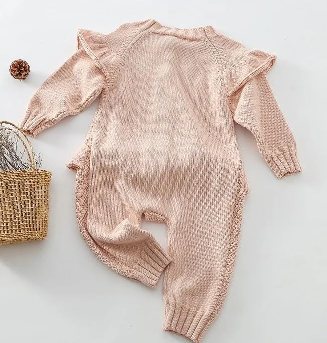 Unisex newborn long sleeve wool romper winter clothes - G0135