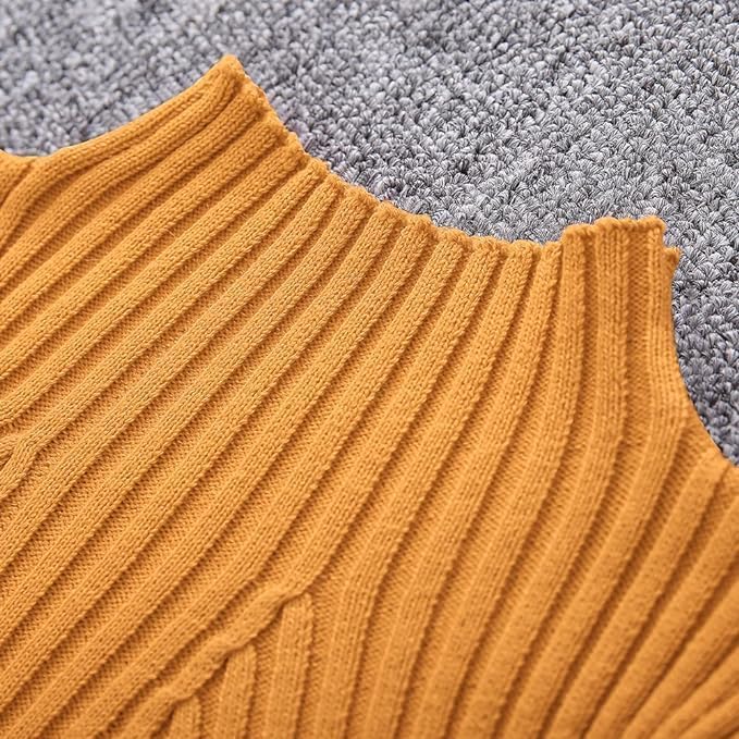 Girls' Knitted Sweater Dress with Long Sleeves - G0067