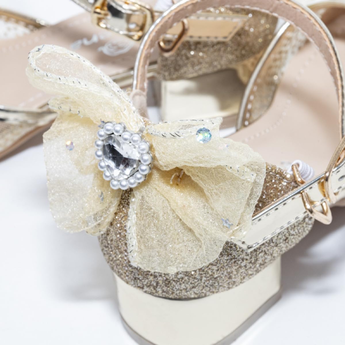 Girl's Mary Jane Shoes Low Heels and Glitter