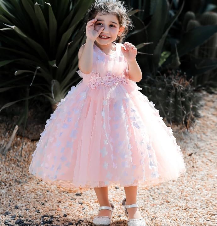 Tulle and Floral Wedding and Party Dresses for Girls - G0126