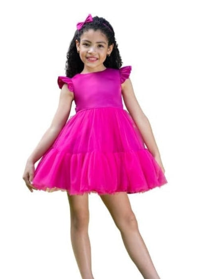 Satin Tulle Flower Girl Dress - G0114