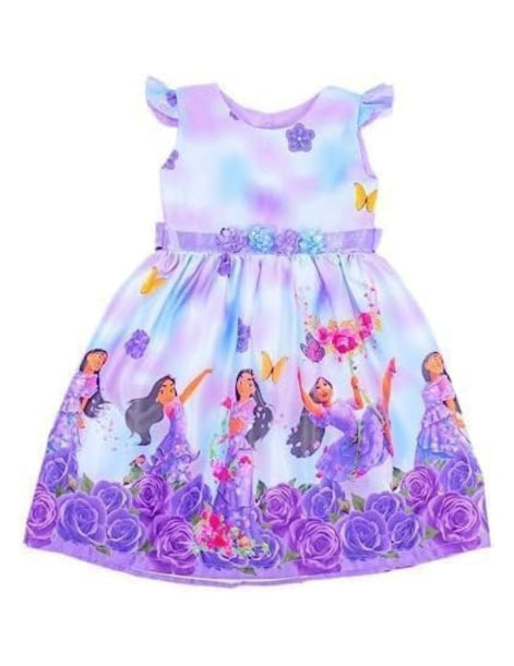 Girl's Isabela Madrigal Themed Lavander Dress - G0043