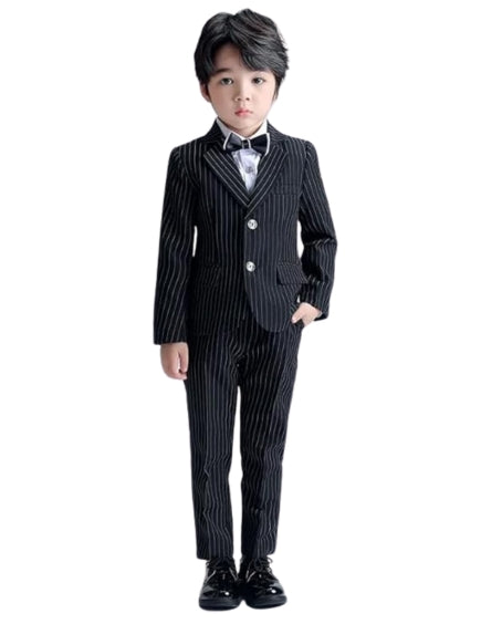 Boys' Pinstripe Suit with Bow Tie - B0021