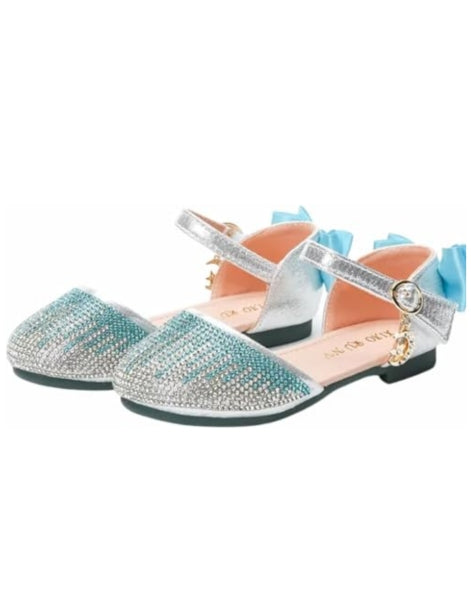 Girls Dress Shoes Mary Jane Princess Elsa Flats - S0035