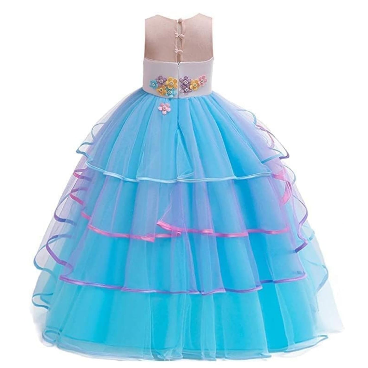 Princess and Costume Dress for Girls with Unicorn Headband - G0096