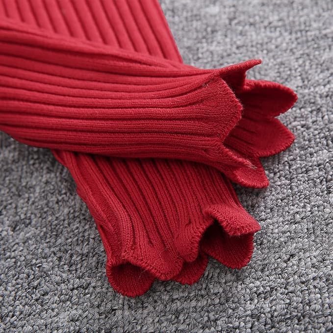 Girls' Knitted Sweater Dress with Long Sleeves - G0067