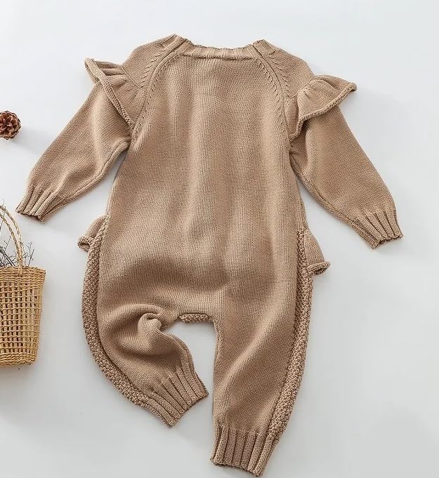 Unisex newborn long sleeve wool romper winter clothes - G0135