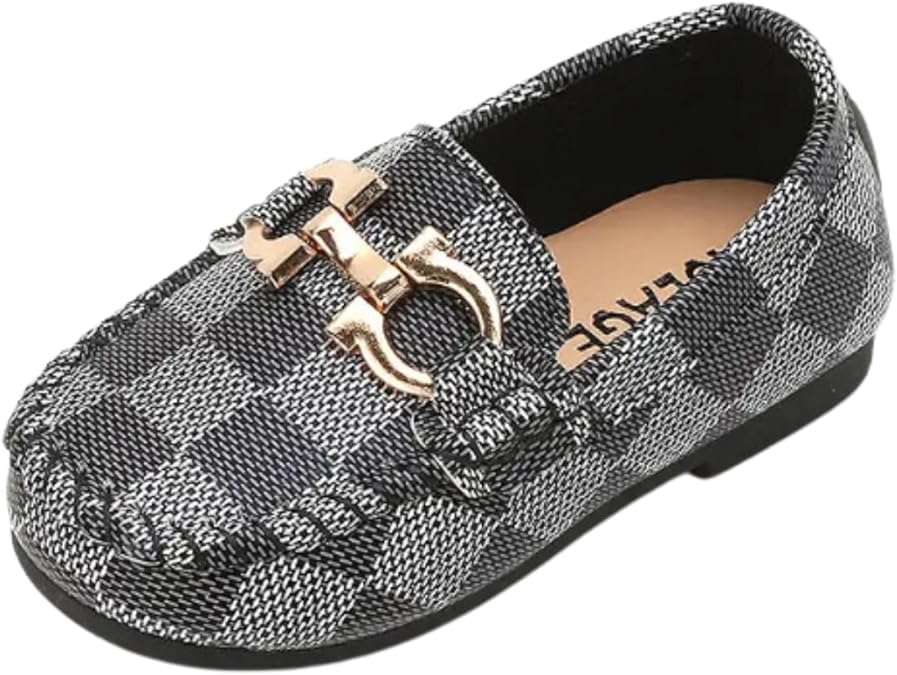 Boys Casual Dress Shoes Toddler Loafers Slip-On Flat Sole - S0019