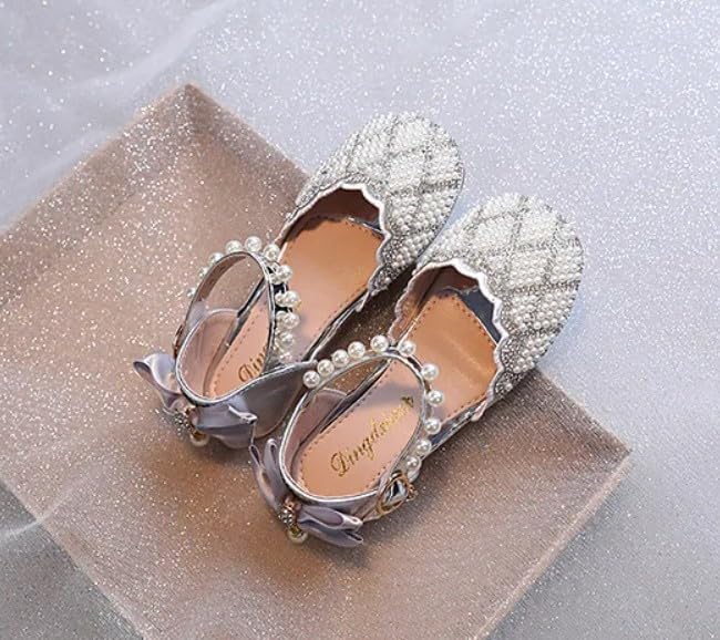 Girl's Princess Dress Shoes Rhinestone Pearls Spring Summer - S0026