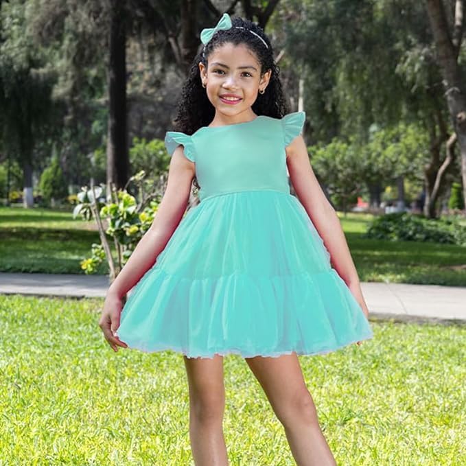 Satin Tulle Flower Girl Dress - G0114