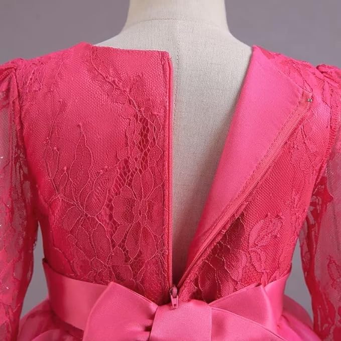 Embroidery Girl Dress with Cascade Organza Girl - G0031