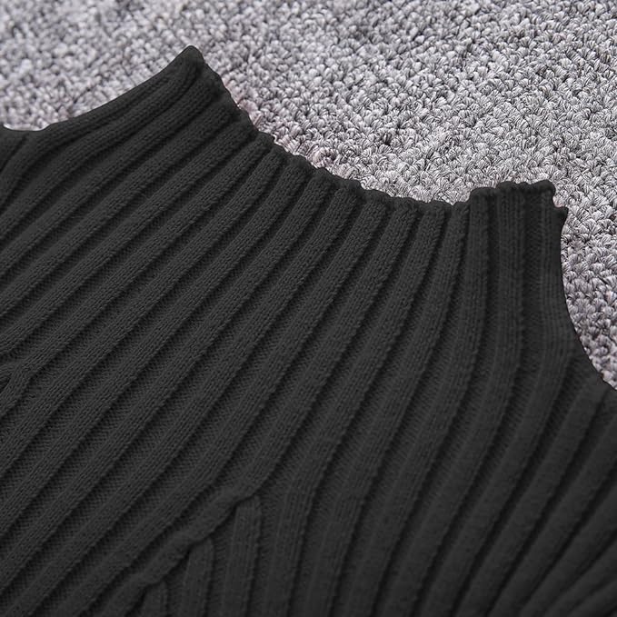 Girls' Knitted Sweater Dress with Long Sleeves - G0067