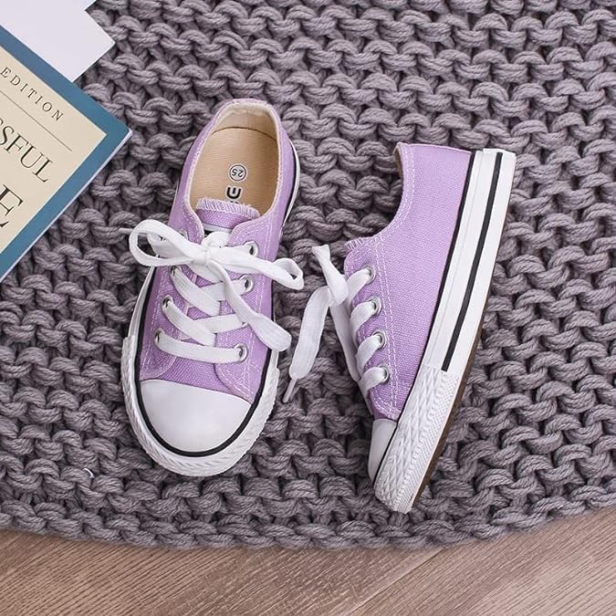 Girl's Canvas Sneakers Casual Style Back to School Shoes - S0024