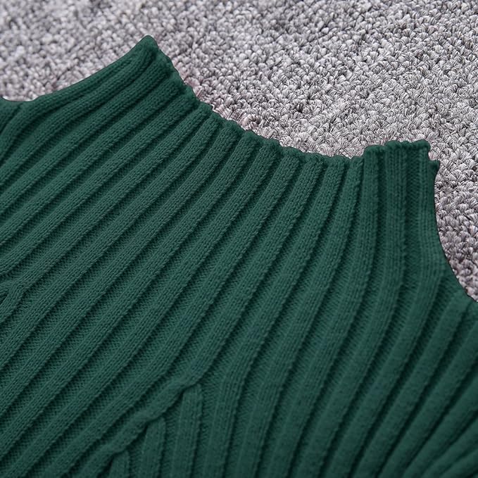 Girls' Knitted Sweater Dress with Long Sleeves - G0067