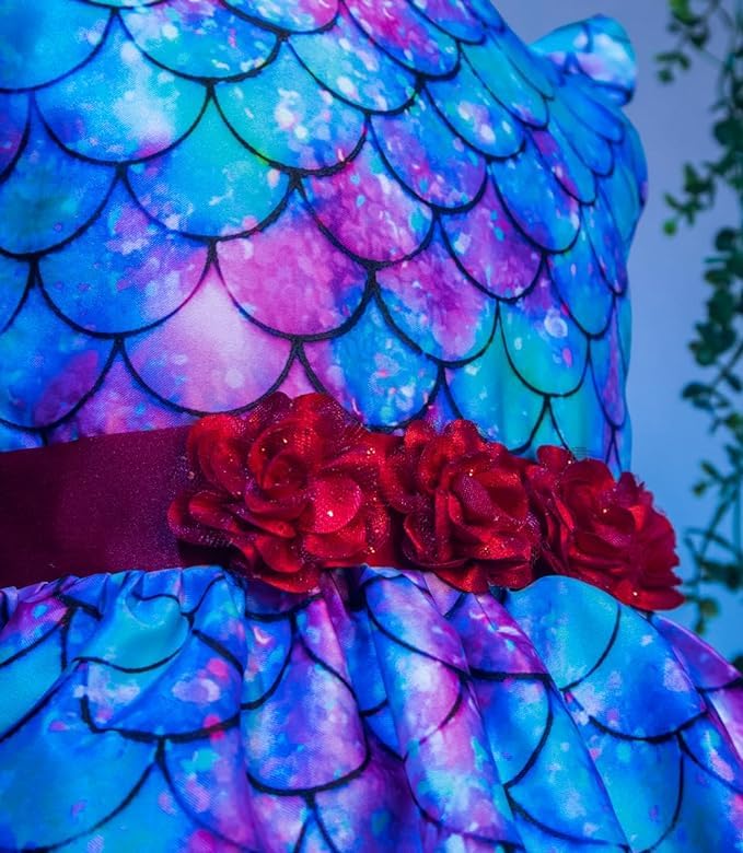 Girl's Mermaid Themed Dress Knee-Lenght Halloween, Birthday - G0044