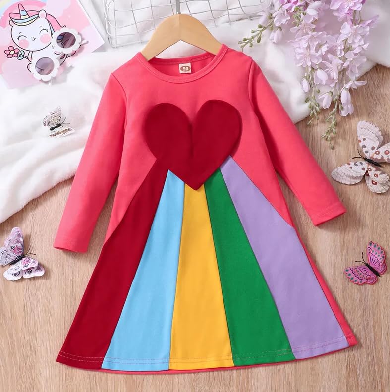 Rainbow Dress Pajamas for Little Girls - G0103