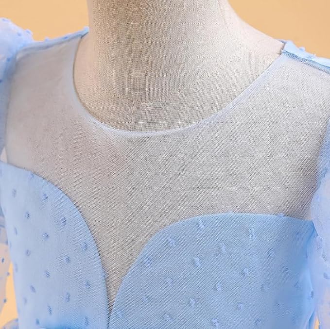 Princess Dress Long Sleeve Puffed Shoulders for Girls - G0098