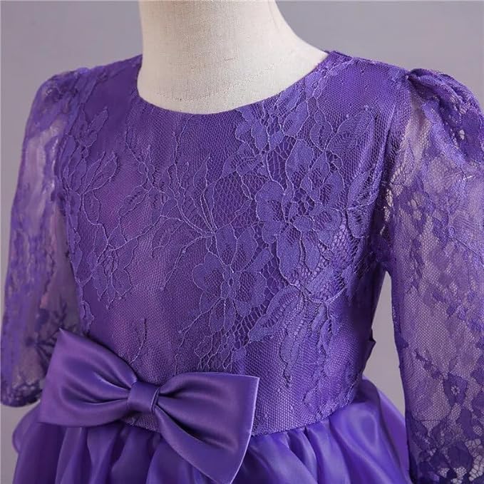 Embroidery Girl Dress with Cascade Organza Girl - G0031