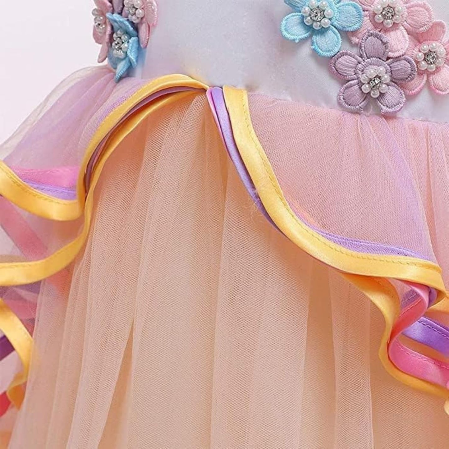 Princess and Costume Dress for Girls with Unicorn Headband - G0096